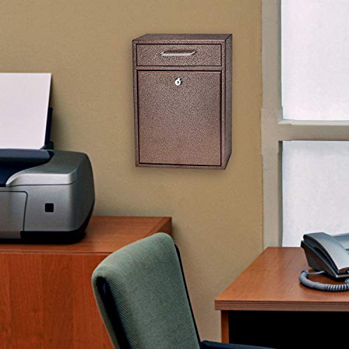 Mail Boss 7418 High Steel Locking Mounted MailboxOffice Drop Comment