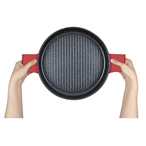 MasterPan NonStick Stovetop Oven Grill Pan with Heatin SteamOut Lid