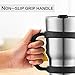 HITSLAM Tumbler 30oz Double Wall Stainless Steel Tumbler Vacuum Insulation Travel Mug for Cold Drink/Hot Beverage includes 2 Straw Lids, Cup Handle, Straw, Cleaning Brush (Silver)