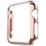 Hovisi Super Thin PC Plating Protective Bumper For Apple Watch Case 42mm (Rose Gold)