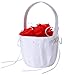 Hearts Shop Crystal Decor Double-Heart Wedding Flower Basket (White)