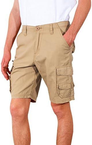 Subculture Men's Ripstop Cargo Shorts Size 30 - 40 Classic Fit Short (34, Khaki)