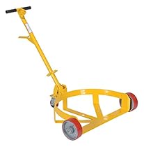 Vestil LO-DC-PU Lo-Profile Drum Caddie with Bung Wrench Handle and Poly-on-steel Wheel, Steel, 21-5/8