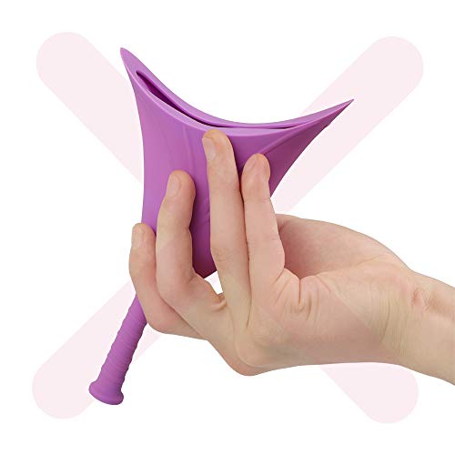 Female Urination Device, WOVTE Fool proof Urinal Allows Women to Pee Standing Up, Lightweight Design for Outdoor Activities & More with Medical Grade Silicone (Reusable)-with Discreet Carry Bag