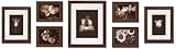 Gallery Solutions 7-Piece Create-A-Gallery Studio Frame Set, Walnut