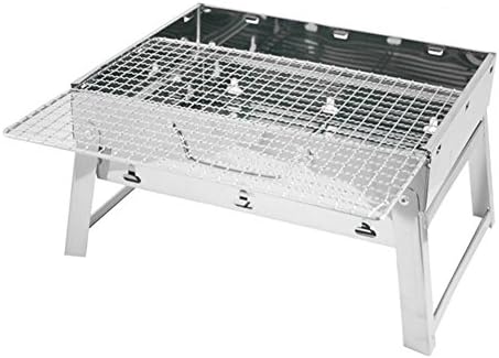 Portable Barbecue Grill, Stainless Steel Folding Charcoal Barbecue Stove for Outdoor Garden Camping Picnic
