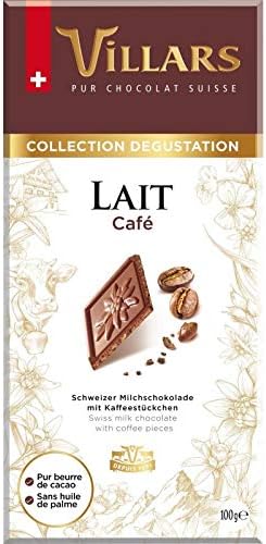 Villars - Tablet Tasting Milk for Nuggets from Coffee 100G - Lot of 4 - Price Per Lot - Fast Delivery