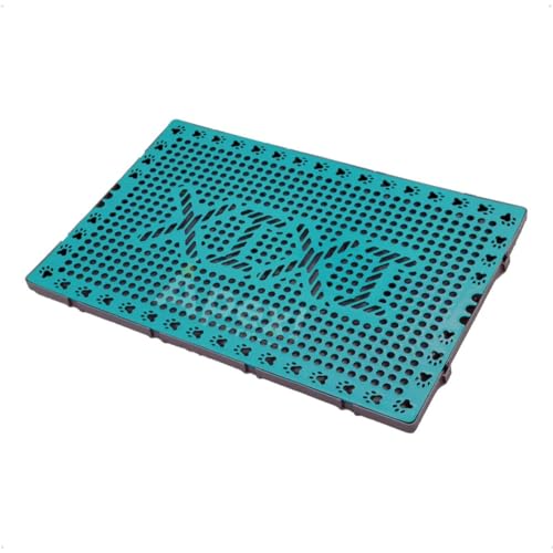 Sanitário Pet Modular Tapete Higiênico 55x37cm Xixi | TáNaTela | Banheiro Higiênico Para Cães Pequenos e Médios | Base Para Tapete Jornal Absorvente | Grade Elevada Antipatas Molhadas (Azul)