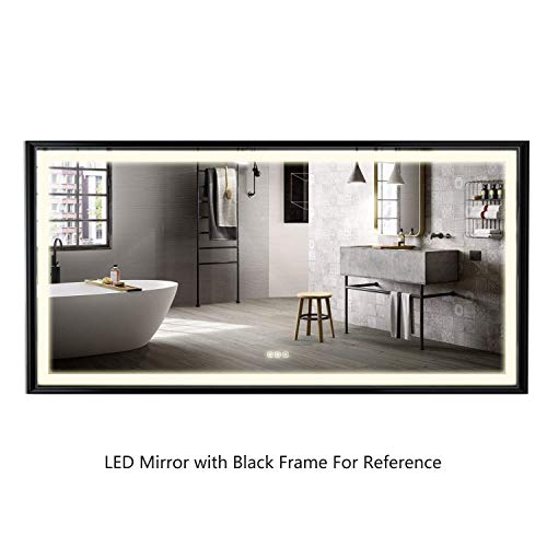 B&C 72"x36" Lighted Bathroom Mirror Wall MountedHigh Lumen LED Lights