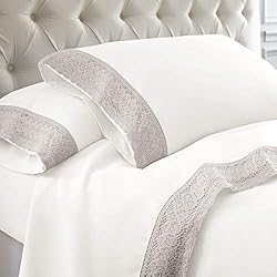 Modern Threads Soft Microfiber Crochet Lace Sheets