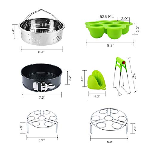Pressure Cooker Accessories Set, Compatible with 5 6 8 10 Qt Instant Pot Cooker or Other Electric Pressure Cookers, 7 Pieces Must Have Pressure Cooker Pot Accessories to Make Cooking a Breeze