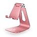 Adjustable Cell Phone Stand - ToBeoneer Phone Holder, [Update Version] Thicker Stand Cradle Dock Compatible with all Mobile Phones iPhone X 8 7 6 Plus Charging Accessories Desk - Rose Gold