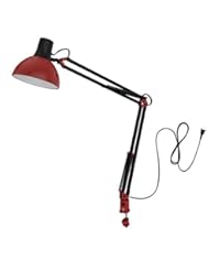 Lighting: ToJane 30" Swing Arm Desk Lamp, Architect Table Lamps Clamp Mount,Office/Bedrooms Desk Lamp,Red - ToJane