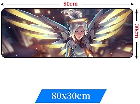 Overwatch Extra Large Gaming Mouse Pad Anime D.VA Mouse Mats Non-Slip Mousepad Mousepad for Laptop & PC (31.5"x11.8"x0.08"inch) (F)