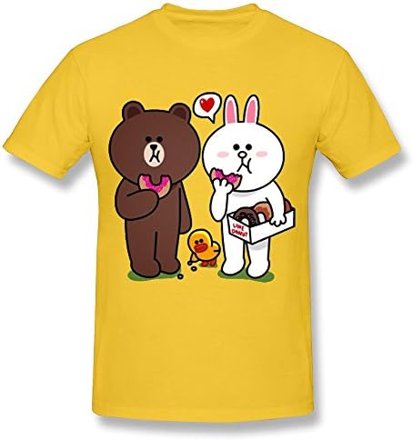 Line Town Tshirts For Men Short Sleeve M Yellow