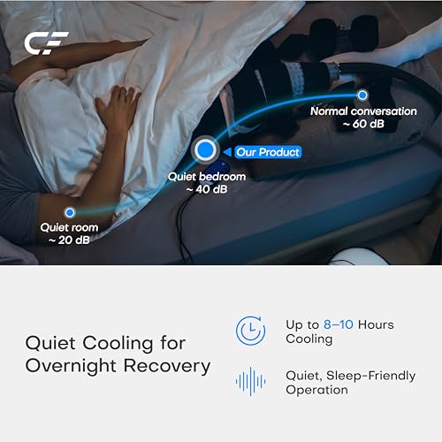 Portable Cold Therapy Machine for Knee Surgery Recovery, Foldable & Quiet Ice Therapy System for Travel, Hotel & Home Use, Compact Overnight Cooling for Sports Recovery