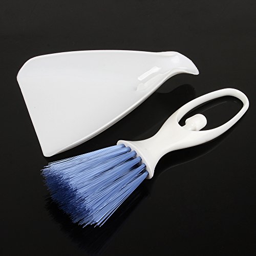 Jscarlife Mini Dust Pan and Brush Set 2 in 1, Small Broom and Dustpan Set The Best Mini Hand Broom,Blue - Thumbnail 3