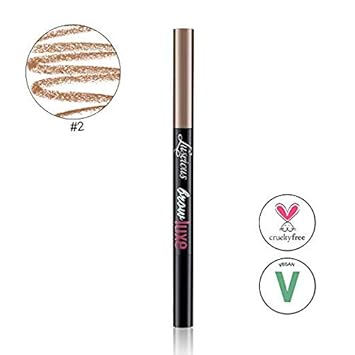 Brow Luxe Eyebrow Designer Pencil By Luscious Cosmeticsvegan And Cruelty Free Shade 02 Taupe