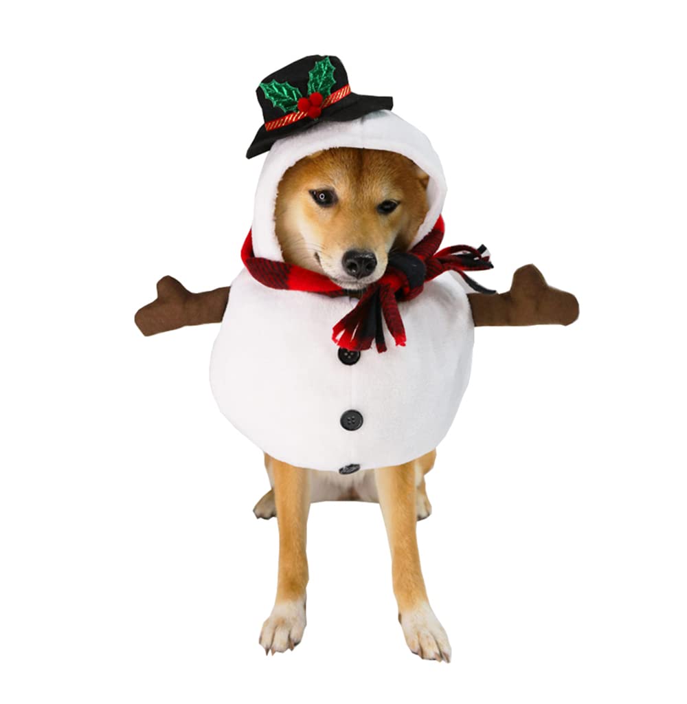 BT Bear Pet Christmas Costume,Cute Dog Walking Snowman Outfit,Christmas Pet Dress Up for Puppy Small Dogs Medium Dogs,XL