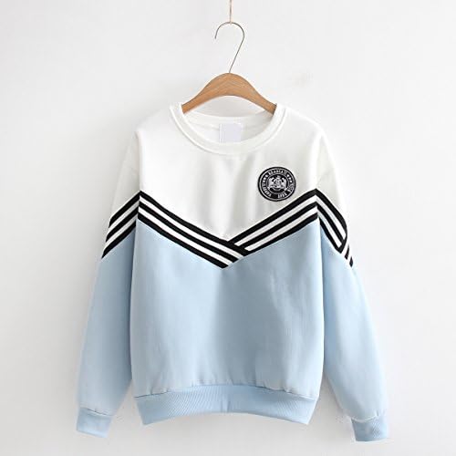 fduinf Korean T-shirt plus loose sweater cashmere sweater, long sleeved sweater warm wind,blue,F