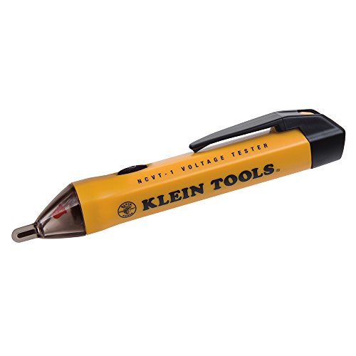 Klein Tools NCVT-1 Voltage Tester, Non-Contact Voltage Detector for AC Voltage, Low Battery Indicator and Auto Shutdown, Batteries Included