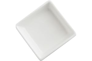 BESPORTBLE Ceramic Small Square Serving Bowl 4.25 Inch White Microwave-Safe Snack and Appetizer Dish for
