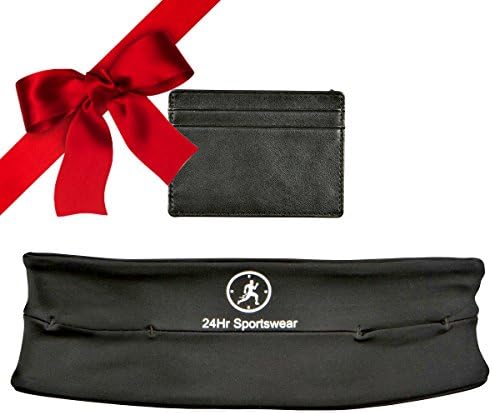 Premium Exercise Running and Fitness Belt with Wallet for Holding Money and Cards 24Hr Sportswear (Medium)
