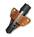 Tactical Leather Flashlight Holster, Flashlight Holder for Tactical Flashlight, Flashlight Belt Case, Flashlight Belt Holster, Maglite Mag-Tac CR123, Streamlight PolyTac 88850, Fenix PD35 (Tan)