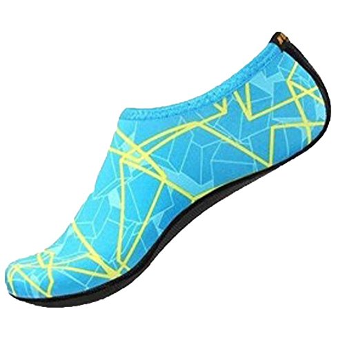 Coohole Hot Sale ! Men Women Outdoor Water Sport Diving Swim Socks Yoga Socks Soft Beach Shoes Exercises (Blue, XXXL) - Thumbnail 3