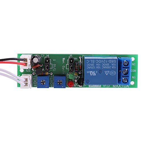 Hilitand 1pc DC 12V/24V Timer Switch Module Adjustable Cycle Timer Delay On/Off Switch Relay Module 6 Types Optional (DC12V 0-120mins)