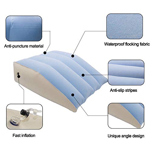 Inflatable Leg Wedge Pillow for Elevation，QDH Lightweight Leg Elevation