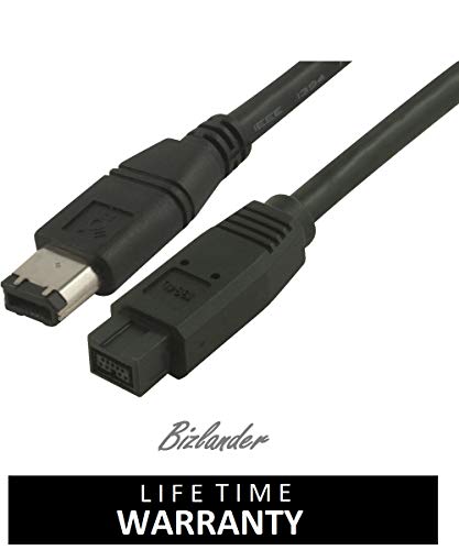 Bizlander Premium Firewire Cable 800,IEEE1394B, 6Ft (1.8M) Balck 9 Pin to 6 Pin Male to Male - Thumbnail 2