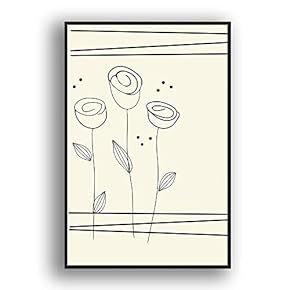 Framed Canvas Wall Art Beautiful Flowers in Grid Giclee Print Gallery Wrap Modern Home Prints Ready to Hang - 16x24 inches