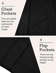 COOFANDY Mens Business Coat Regular Fit Blazer Suit