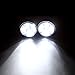 Docooler 2x DC 12V Super Bright Cool White Round Vehicle LED Daytime Running Light 4 Led Car Charger Driving DRL Fog Lamp