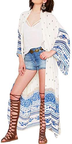 Qunan Women's Swimsuit Cover Up Beach Bikini Bathing Suit Cover Ups Turkish Kaftans Caftan Chiffon Long Dress