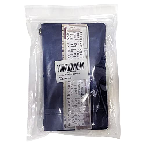 Verichy Travelers Notebook, Leather Lined Journal Leather Travel Journal Refillable Journals for Writing, Gifts, Travelers