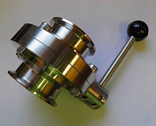 2" Tri Clamp, Tri Clover, Sanitary, Butterfly Valve with Pull Handle, Brewing