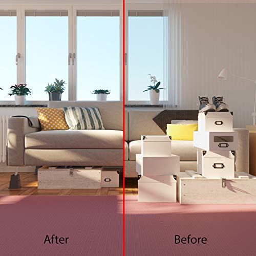 Home Intuition Heavy Duty Adjustable Bed Risers Furniture Riser 3, 5 or