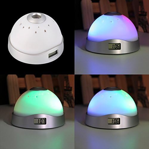 Magic Led Projection Alarm Clock Night Light Starry Sky Star Digital Color Changing Clocks RGB Night Light Alarm Despertador New