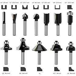 KSEIBI 1/4 Inch Router Bit Set, Tungsten Carbide