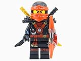 LEGO Ninjago Deepstone Kai Ninja Minifigure Red Aeroblade Swords NEW 2015