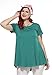 JollieLovin Women's Plus Size Tops Summer Tunic Short Sleeve Loose Fit T-Shirt to Wear with Leggings(Steel Blue,1X)