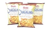Oishi Ribbed Cracklings in Old Fashioned, Salt & Vinegar Flavoured, 90g, 3 Pack