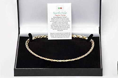 Superior Quality Ladies Stainless Steel Magnetic Therapy Necklace - for Relief of Muscle & Joint Pain- HOT FLUSHES- Menopause- Arthritis- Mother Very Strong & Lightweight 42 Maximum Strength Magnets