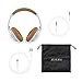 Wireless Headphones Over Ear, JIUHUFH Hi-Fi Stereo Bluetooth Headphones with Mic/TF Slot, Foldable Wireless Headset for Cell Phone/Android/Samsung/Tablet/iPad/TV