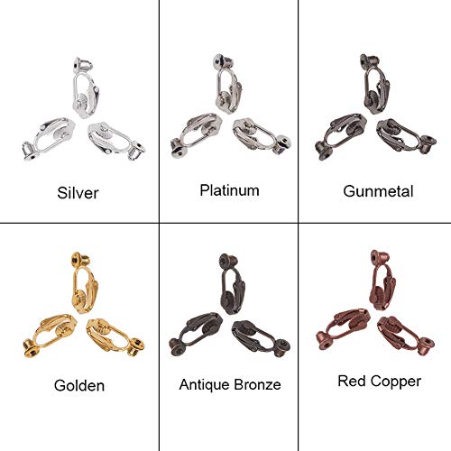 image for PH PandaHall PandaHall Elite 36 Pcs Brass Clip-on Earring Converter Co