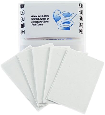 GDK Disposable Toilet Seat Covers - 25 Pocket-Sized 10-Packs of Toilet Seat Covers (Great Value - 25 Packs of 10)