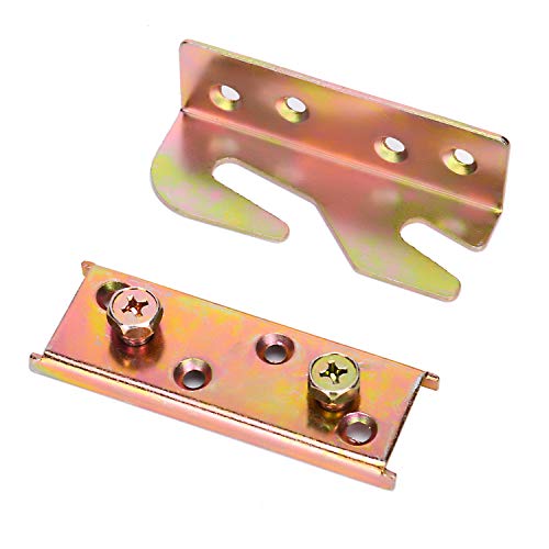 Accessbuy Heavy Duty Non-Mortise Bed Rail Bracket Bed Rail Fasteners Set of 4