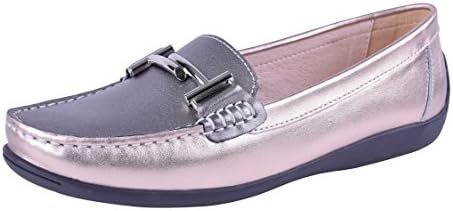 Addiction by Fabia Size 9-13 Women's Genuine Leather Slip-On Loafers Cushioned Dress Moccasins Evening Flat Shoes Wide